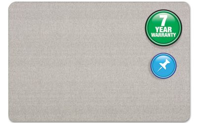 Oval Office Fabric Board, 48 x 36, Gray Surface