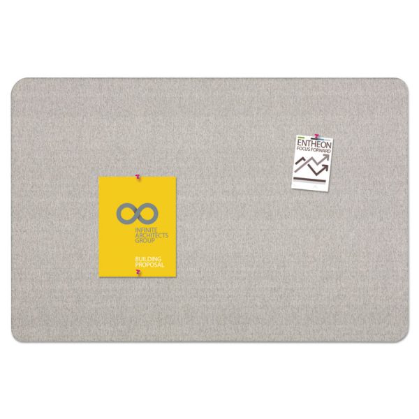 Oval Office Fabric Board, 48 x 36, Gray Surface - Image 5