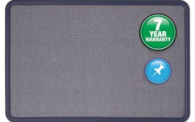 Contour Fabric Bulletin Board, 36 x 24, Light Blue Surface, Navy Blue Plastic Frame