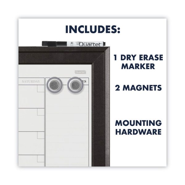 Home Decor Magnetic Combo Dry Erase Board with Cork Board on Bottom, 23 x 17, Tan/White Surface, Espresso Wood Frame - Image 7