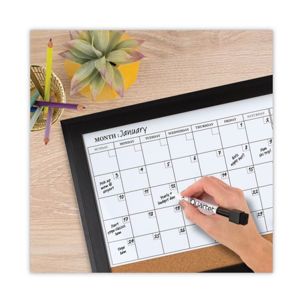Home Decor Magnetic Combo Dry Erase Board with Cork Board on Bottom, 23 x 17, Tan/White Surface, Espresso Wood Frame - Image 5
