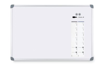 Euro-Style Magnetic Dry-Erase Aluminum Frame Boards, 36 x 24, White Surface, Silver Aluminum Frame