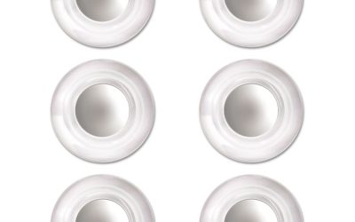 Glass Magnets, Large, Clear, 0.45″ Diameter, 6/Pack