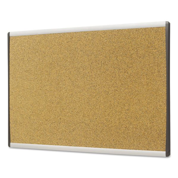 ARC Frame Cubicle Cork Board, 30 x 18, Tan Surface, Silver Aluminum Frame - Image 2