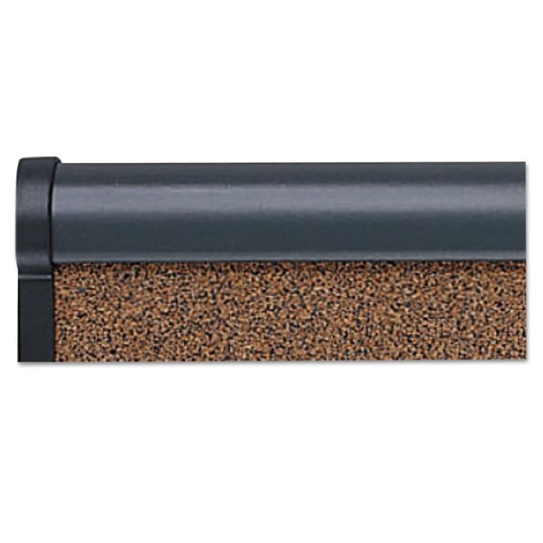Prestige Colored Cork Bulletin Board, 36 x 24, Brown Surface, Graphite Gray Fiberboard/Plastic Frame - Image 6