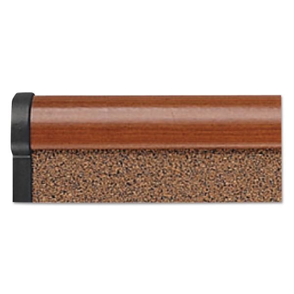 Prestige Colored Cork Bulletin Board, 36 x 24, Brown Surface, Light Cherry Fiberboard/Plastic Frame - Image 7