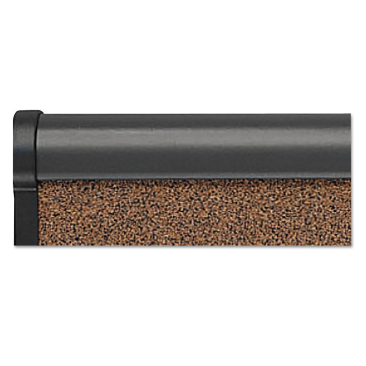 Prestige Bulletin Board, Brown Graphite-Blend Surface, 48 x 36, Graphite Gray Aluminum Frame - Image 6