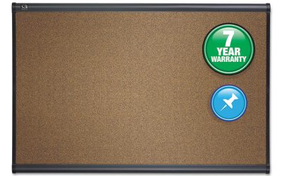 Prestige Bulletin Board, Brown Graphite-Blend Surface, 48 x 36, Graphite Gray Aluminum Frame
