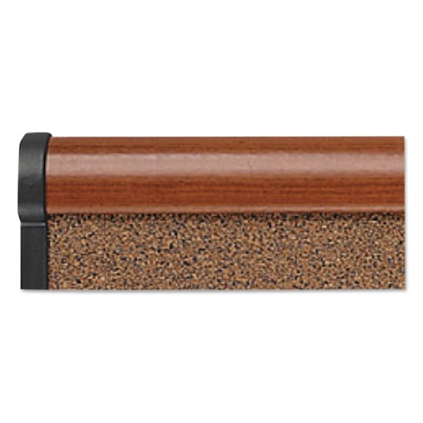 Prestige Colored Cork Bulletin Board, 48 x 36, Brown Surface, Light Cherry Fiberboard/Plastic Frame - Image 7