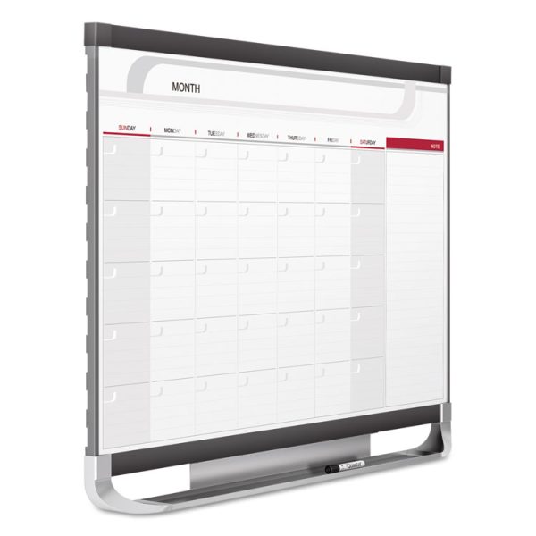 Prestige 2 Magnetic Total Erase Monthly Calendar, 36 x 24, White Surface, Graphite Fiberboard/Plastic Frame - Image 3