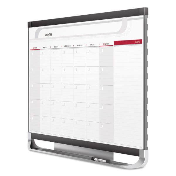 Prestige 2 Magnetic Total Erase Monthly Calendar, 36 x 24, White Surface, Graphite Fiberboard/Plastic Frame - Image 4