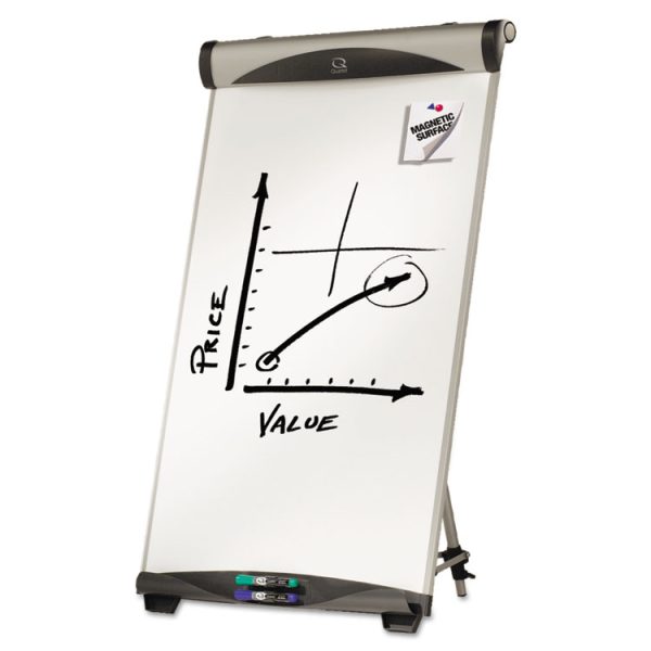 Euro Magnetic Presentation Easel, 27 x 39, White Surface, Silver Aluminum Frame - Image 4