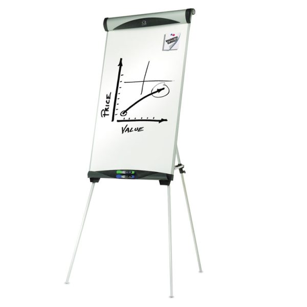 Euro Magnetic Presentation Easel, 27 x 39, White Surface, Silver Aluminum Frame - Image 3