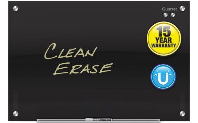 Infinity Glass Marker Board, 36 x 24, Black Surface