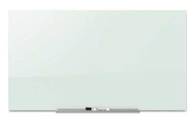 InvisaMount Magnetic Glass Marker Board, 39 x 22, White Surface