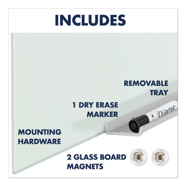 InvisaMount Magnetic Glass Marker Board, 39 x 22, White Surface - Image 10