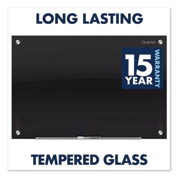 Infinity Glass Marker Board, 48 x 36, Black Surface - Image 6