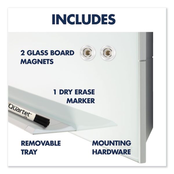 Element Framed Magnetic Glass Dry-Erase Boards, 74 x 42, White Surface, Silver Aluminum Frame - Image 9