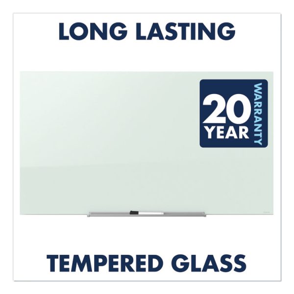 InvisaMount Magnetic Glass Marker Board, 74 x 42, White Surface - Image 9