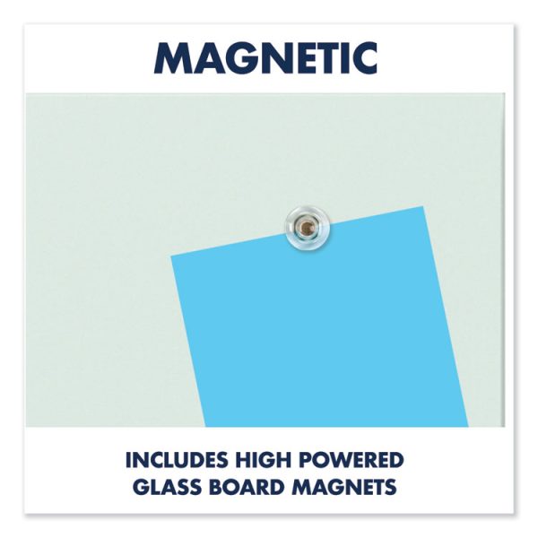 InvisaMount Magnetic Glass Marker Board, 74 x 42, White Surface - Image 8