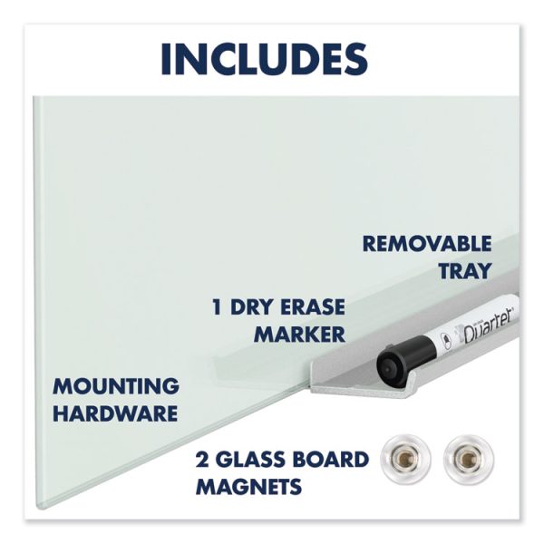 InvisaMount Magnetic Glass Marker Board, 74 x 42, White Surface - Image 10