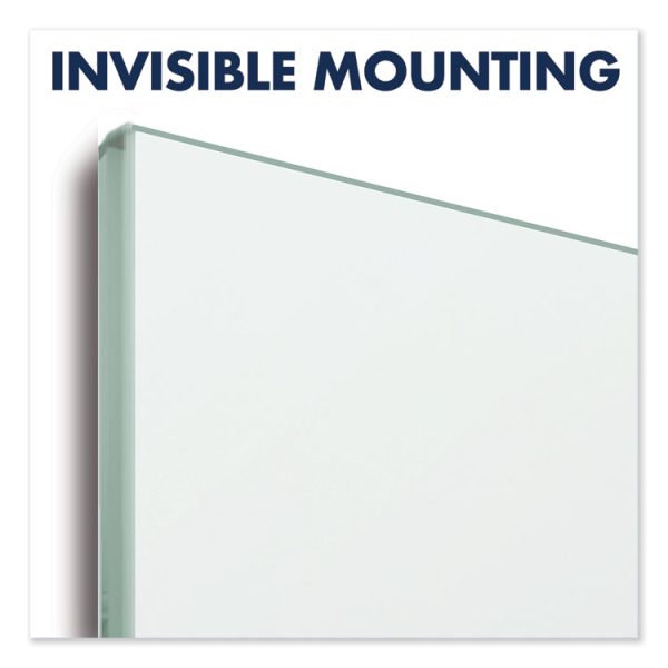 InvisaMount Magnetic Glass Marker Board, 74 x 42, White Surface - Image 6