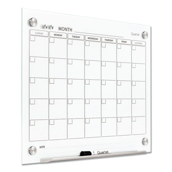 Infinity Magnetic Glass Calendar Board, One Month, 24 x 18, White Surface - Image 3