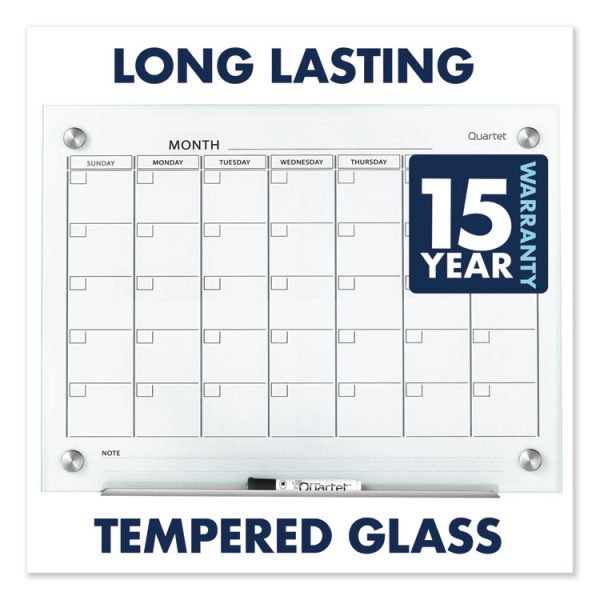 Infinity Magnetic Glass Calendar Board, One Month, 36 x 24, White Surface - Image 7