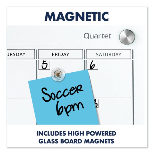 Infinity Magnetic Glass Calendar Board, One Month, 36 x 24, White Surface - Image 6