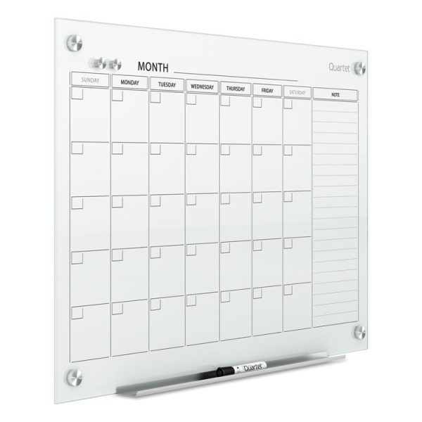 Infinity Magnetic Glass Calendar Board, One Month, 48 x 36, White Surface - Image 3