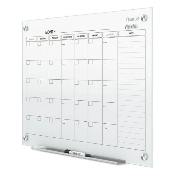 Infinity Magnetic Glass Calendar Board, One Month, 48 x 36, White Surface - Image 4