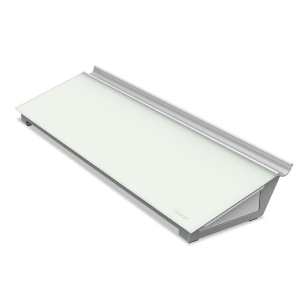 Glass Dry Erase Desktop Computer Pad, 18 x 6, White Surface - Image 2