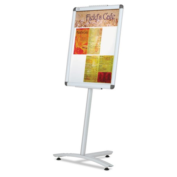 Improv Lobby Clip-Frame Pedestal Sign, 18 X 24 Frame, 54" High, Aluminum - Image 4