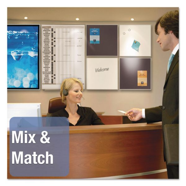 Matrix Magnetic Boards, 34 x 23, White Surface, Silver Aluminum Frame - Image 3