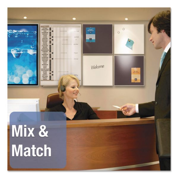 Matrix Magnetic Boards, 48 x 31, White Surface, Silver Aluminum Frame - Image 3