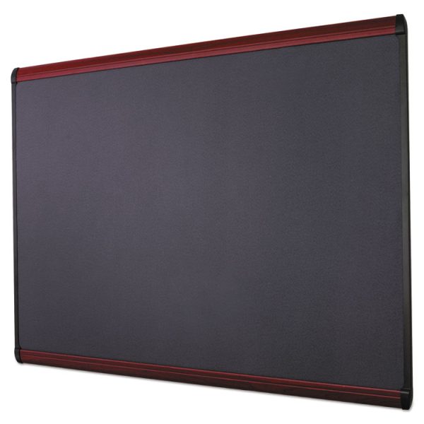 Prestige Plus Magnetic Fabric Bulletin Boards, 48 x 36, Gray Surface, Mahogany Fiberboard/Plastic Frame - Image 8