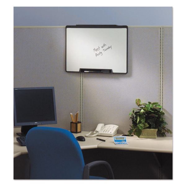 Motion Portable Dry Erase Marker Board, 36 x 24, White Surface, Black Plastic Frame - Image 2