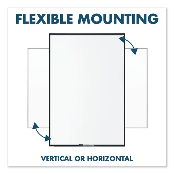 Fusion Nano-Clean Magnetic Whiteboard, 48 x 36, White Surface, Black Aluminum Frame - Image 6