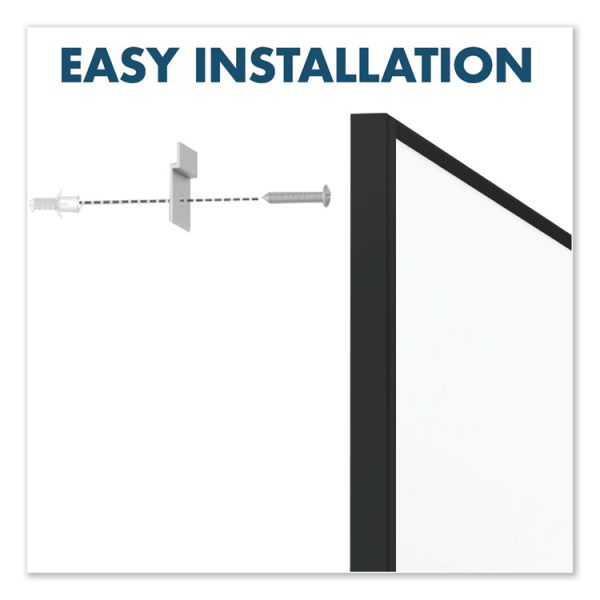 Fusion Nano-Clean Magnetic Whiteboard, 48 x 36, White Surface, Black Aluminum Frame - Image 7