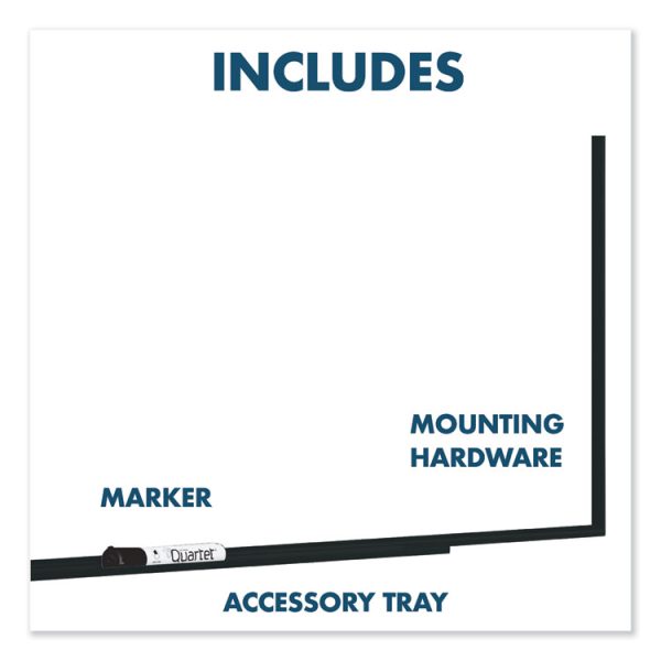 Fusion Nano-Clean Magnetic Whiteboard, 48 x 36, White Surface, Black Aluminum Frame - Image 9