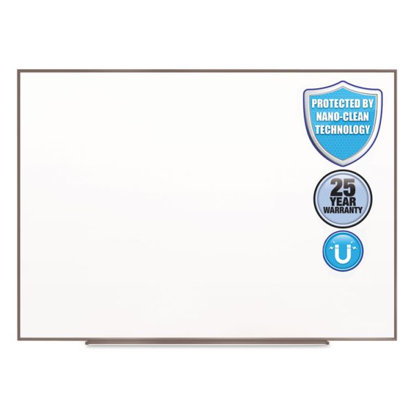 Fusion Nano-Clean Magnetic Whiteboard, 72 x 48, White Surface, Silver Aluminum Frame - Image 2