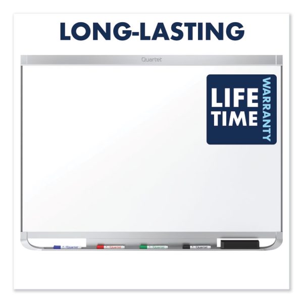 Prestige 2 DuraMax Magnetic Porcelain, 48 x 36, White Surface, Silver Aluminum/Plastic Frame - Image 7
