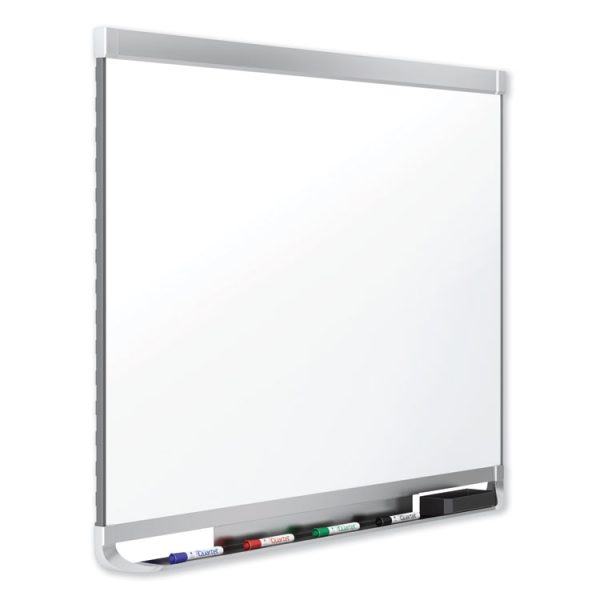Prestige 2 DuraMax Magnetic Porcelain, 48 x 36, White Surface, Silver Aluminum/Plastic Frame - Image 3
