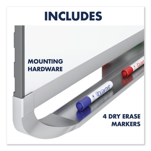Prestige 2 DuraMax Magnetic Porcelain, 48 x 36, White Surface, Mahogany Fiberboard/Plastic Frame - Image 9