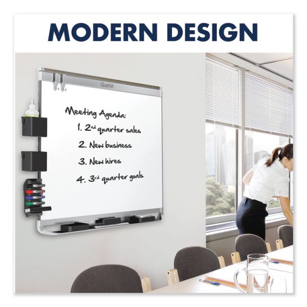 Prestige 2 DuraMax Magnetic Porcelain, 48 x 36, White Surface, Mahogany Fiberboard/Plastic Frame - Image 4