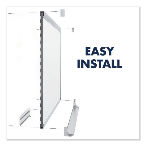Prestige 2 DuraMax Magnetic Porcelain, 48 x 36, White Surface, Mahogany Fiberboard/Plastic Frame - Image 8