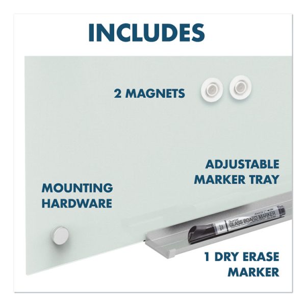 Infinity Magnetic Glass Dry Erase Cubicle Board, 30 x 18, White Surface - Image 7