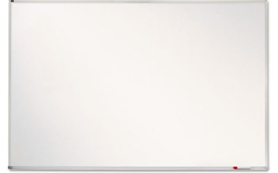 Porcelain Magnetic Whiteboard, 72 x 48, White Surface, Silver Aluminum Frame