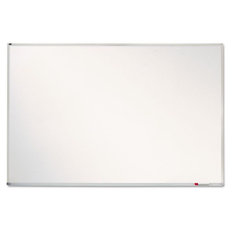 Porcelain Magnetic Whiteboard, 72 x 48, White Surface, Silver Aluminum Frame