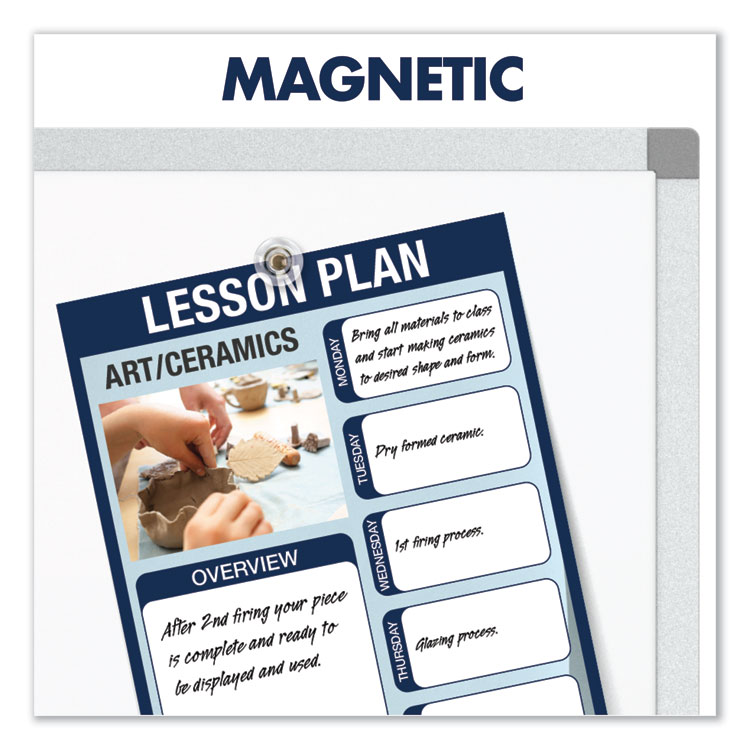 Porcelain Magnetic Whiteboard, 72 x 48, White Surface, Silver Aluminum Frame - Image 6